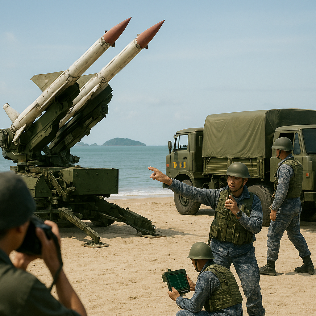 TNI AU Gelar Simulasi Serangan Rudal Permukaan-ke-Udara (SAM) di Natuna
