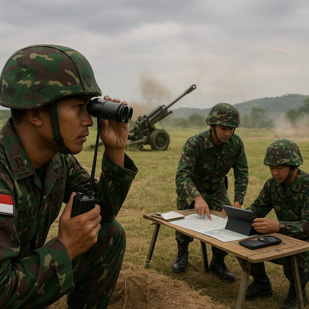 Pusat Pendidikan Artileri TNI AD Gelar Latihan Tembakan Tidak Langsung (Indirect Fire)