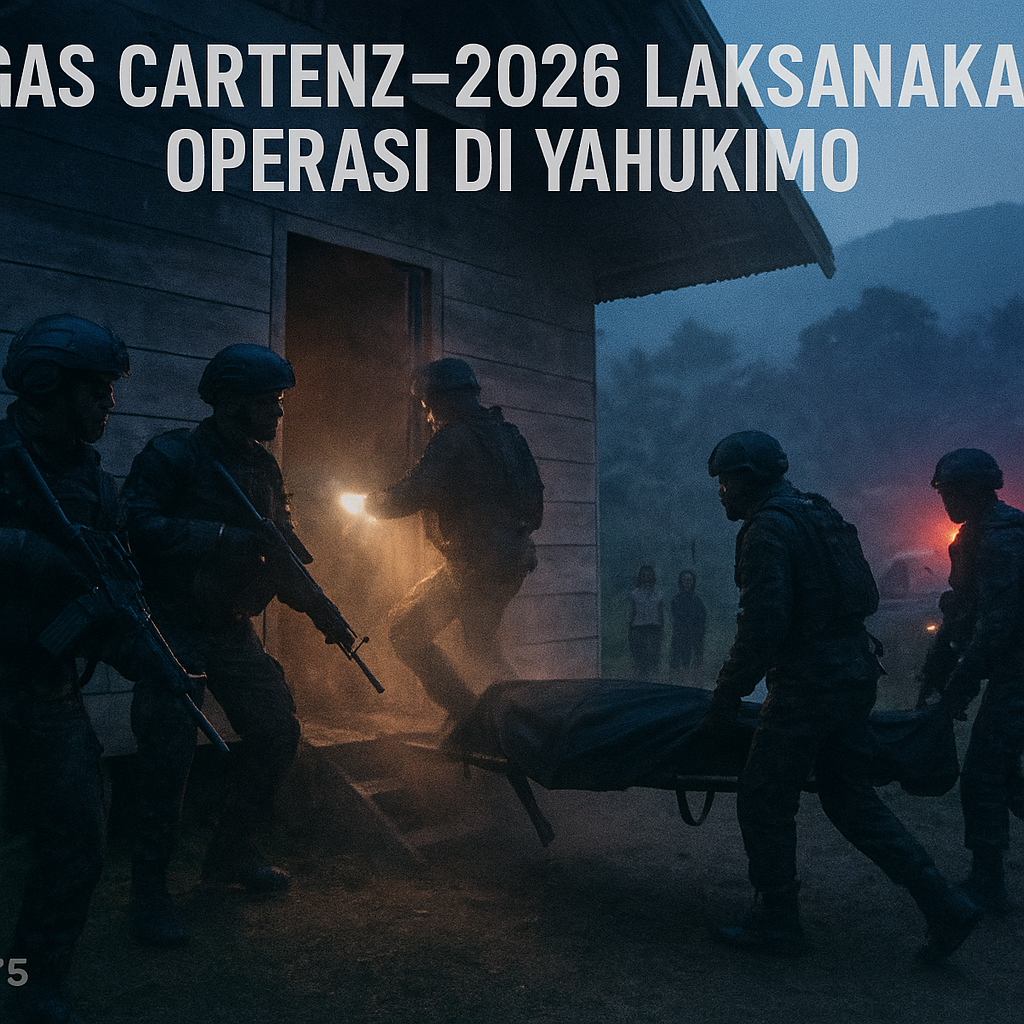 Satgas Cartenz-2026 Laksanakan Operasi Penegakan Hukum Terhadap KKB di Yahukimo, Tiga Anggota Tewas