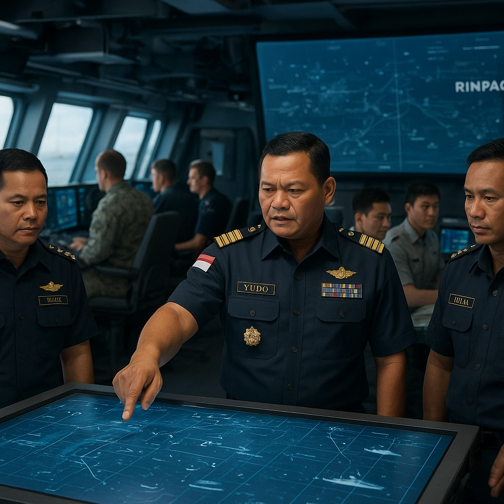 Delegasi TNI AL Tinjau Prosedur dan Skala Komando dalam Latihan Maritim RIMPAC 2026