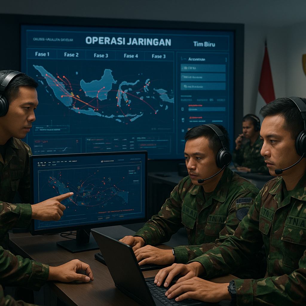 Simulasi Peperangan Siber (Cyber Warfare) dalam Latihan Komando Gabungan TNI