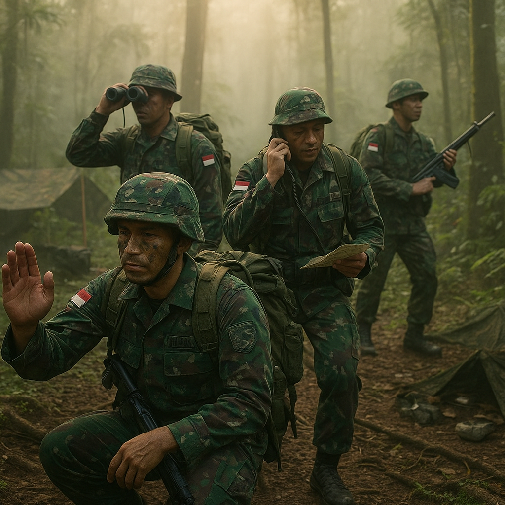 Latihan Tempur Hutan Komando Pasukan Khusus TNI AD di Rindam III/Siliwangi