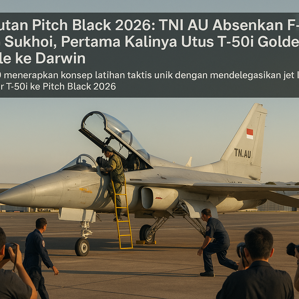 Kejutan Pitch Black 2026: TNI AU Absenkan F-16 dan Sukhoi, Pertama Kalinya Utus T-50i Golden Eagle ke Darwin