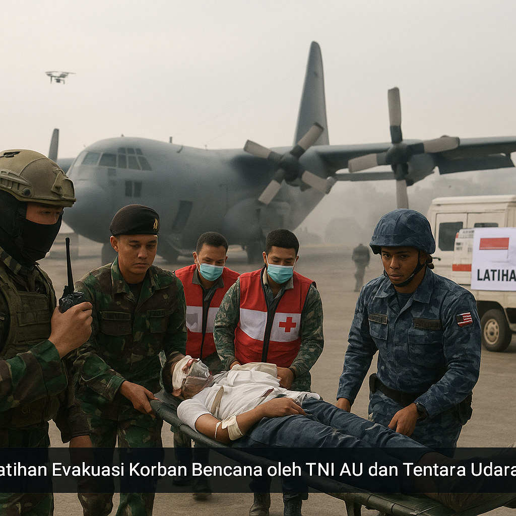 Latihan Evakuasi Korban Bencana oleh TNI AU dan Tentara Udara Malaysia