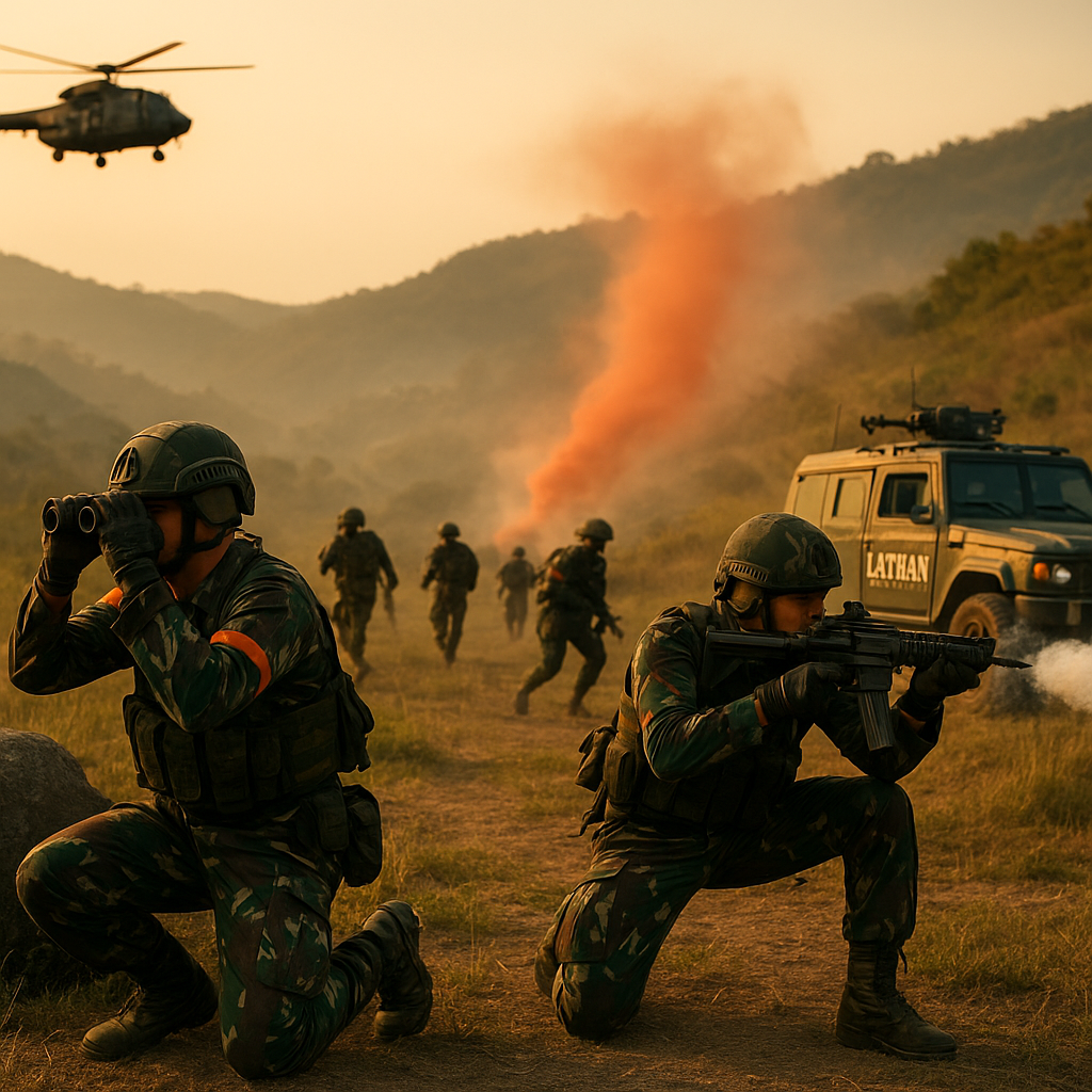 Simulasi Counter-Insurgency oleh Satuan Kostrad di Wilayah Perbukitan