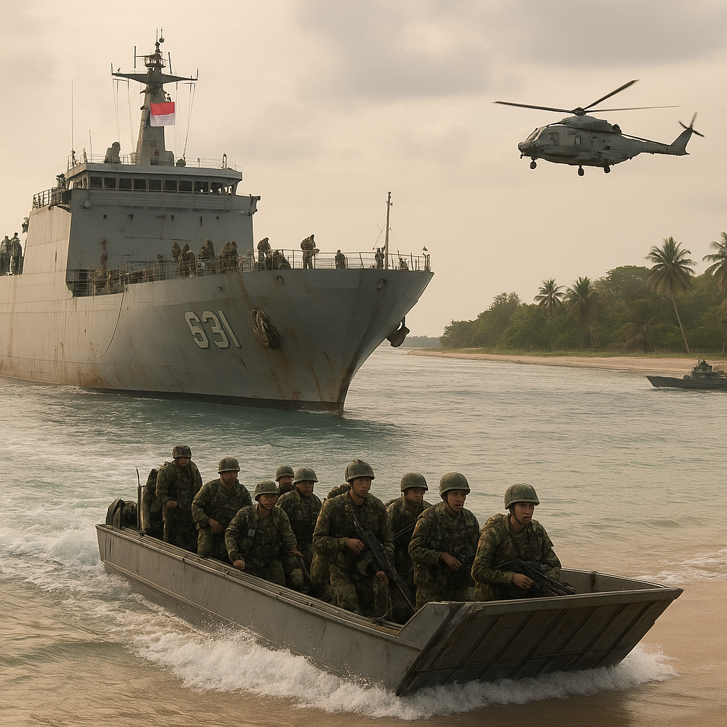 Bedah Taktik Infiltrasi Amphibi: Prosedur Pendaratan Batalyon Marinir dari KRI Makassar-class LPD