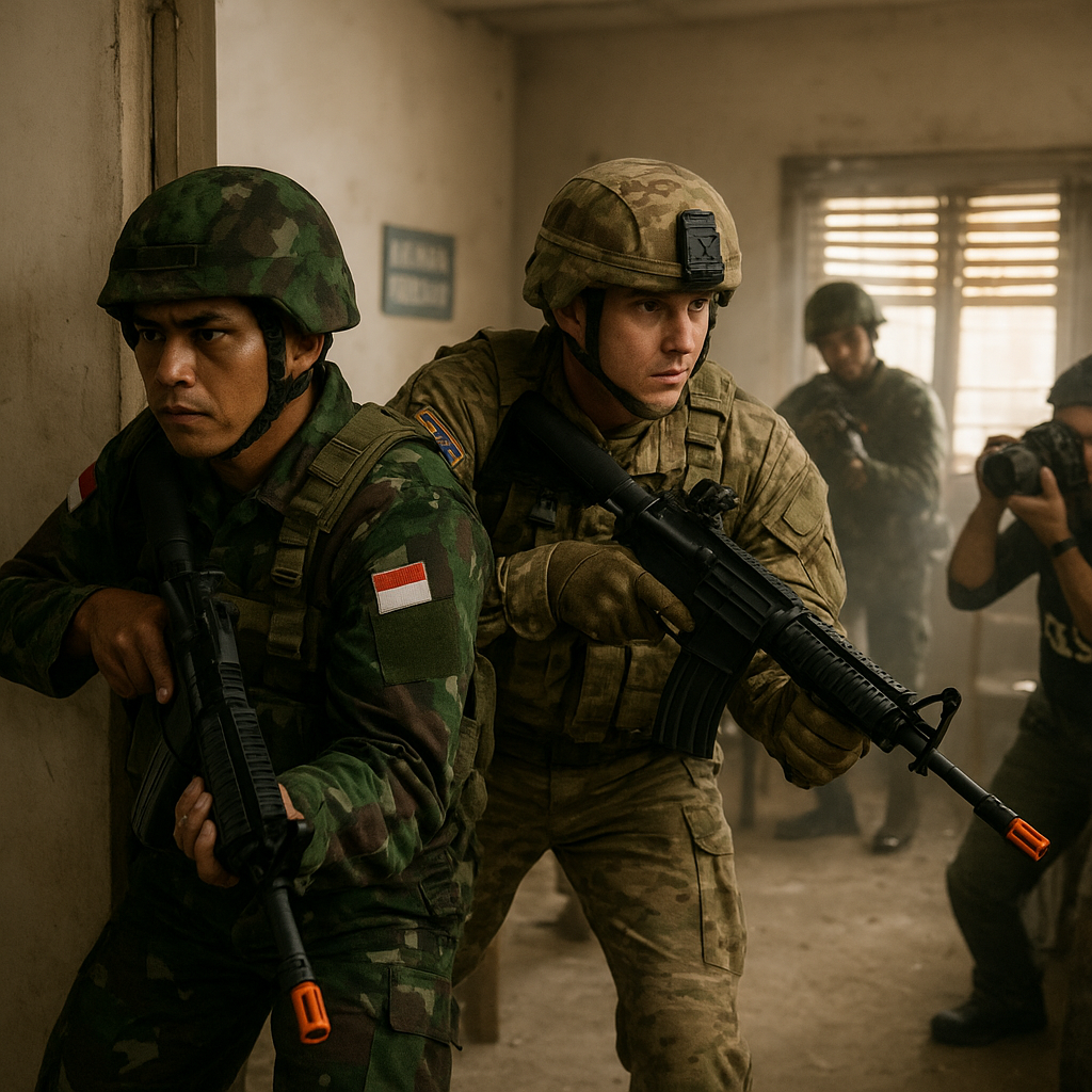 Latihan Bersama Pasukan Khusus: TNI AD dan US Army Rangers Praktekkan Metode CQB dan Immediate Action Drill