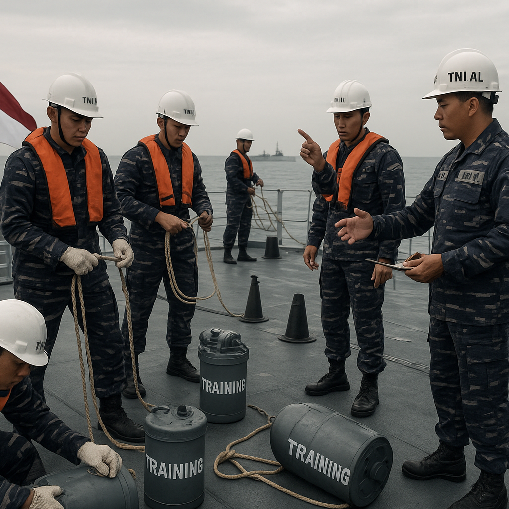 Satran Koarmada III Gelar Latihan Tim Deck Party Penyebaran Ranjau Tingkatkan Kesiapsiagaan Operasi