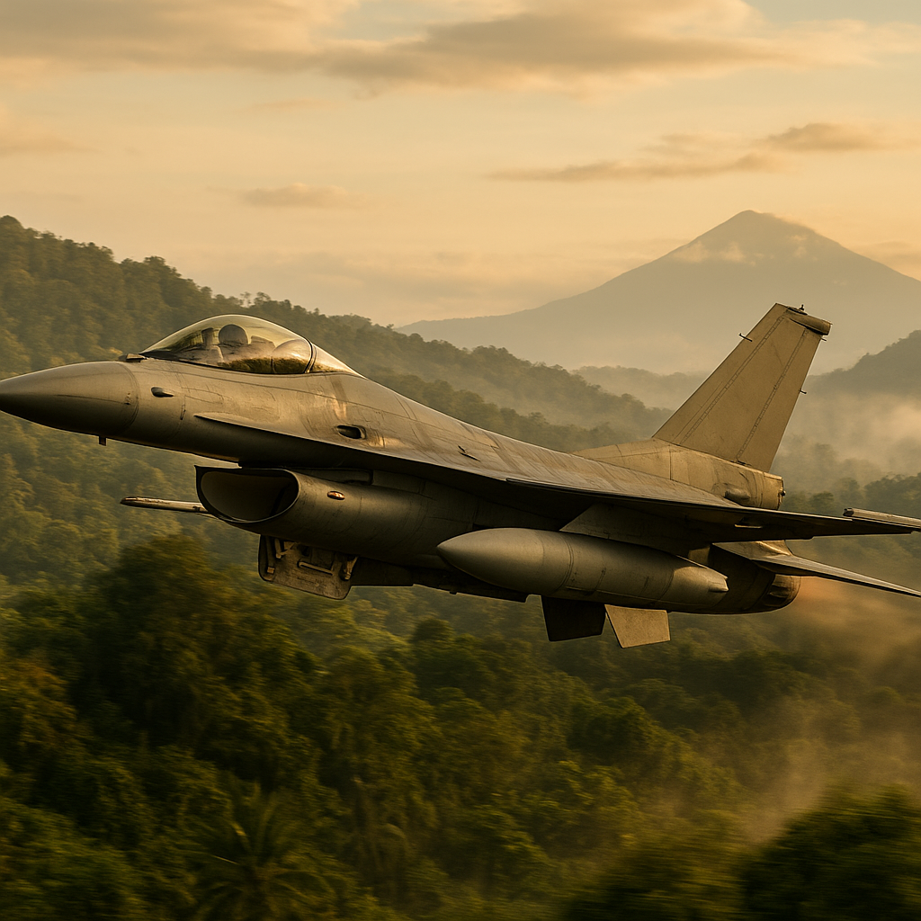 Penerbang F-16 TNI AU Latihan Tactical Low Flying dan Nap-of-the-Earth di Kawasan Perbukitan