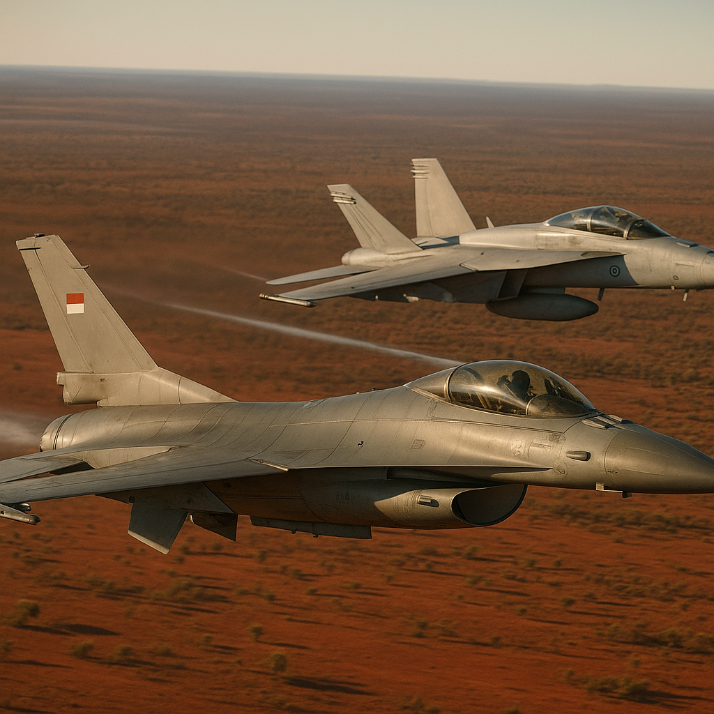 Penerbang TNI AU Uji Kemampuan DACT dengan Pesawat Negara Sahabat di Langit Australia