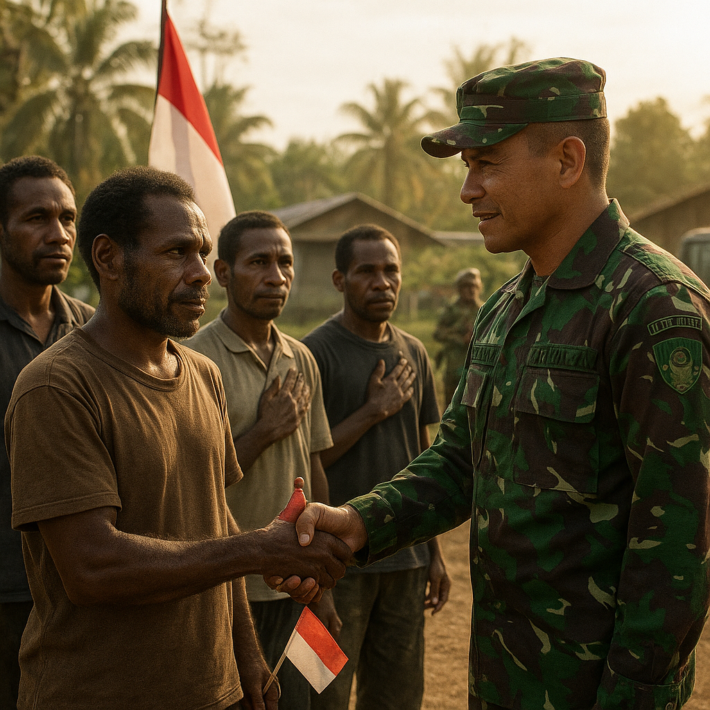 340 Prajurit Yonif 613/Raja Alam Kembali Usai Operasi di Papua, 5 Anggota OPM Ikrar Setia NKRI