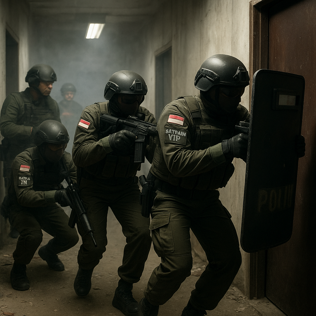 Pelatihan Close Quarter Battle (CQB) untuk Satuan Pengamanan VIP TNI