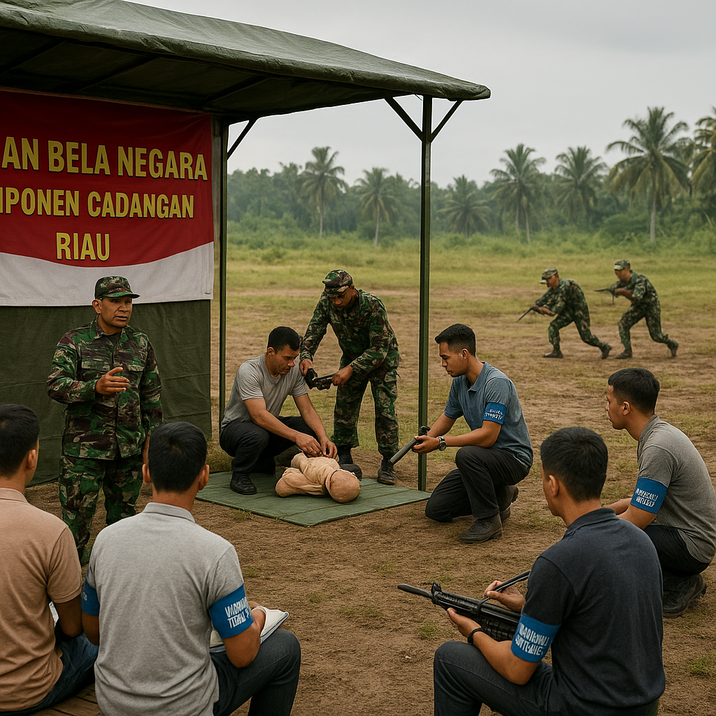 TNI Gelar Latihan Bela Negara bagi Komponen Cadangan di Riau