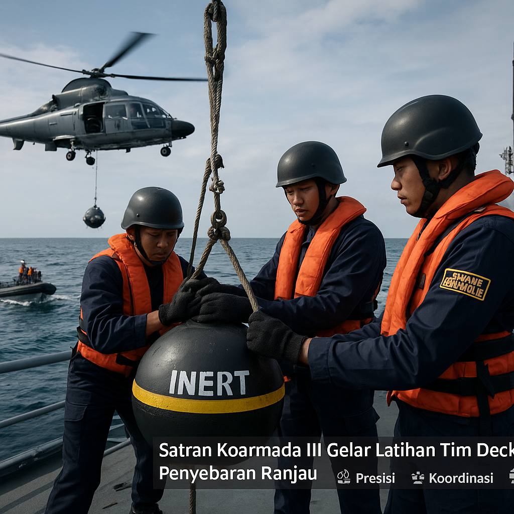Satran Koarmada III Gelar Latihan Tim Deck Party Penyebaran Ranjau