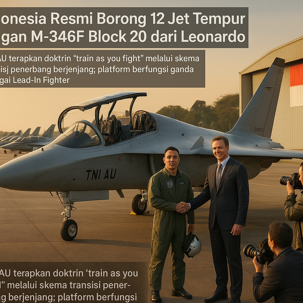 Indonesia Resmi Borong 12 Jet Tempur Ringan M-346F Block 20 dari Leonardo