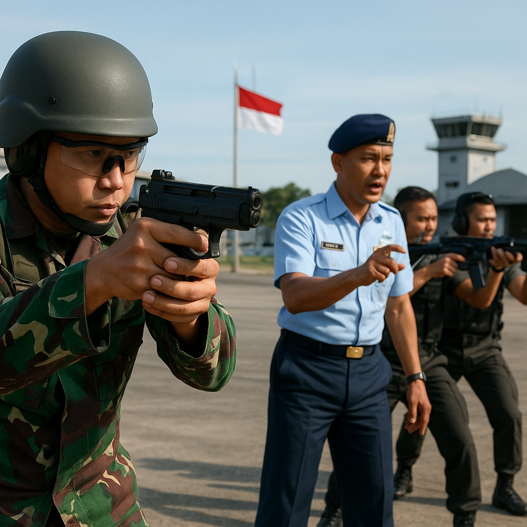 Danlanud RSA Natuna Ikuti Latihan Menembak bersama Personel Pomau dan Intel
