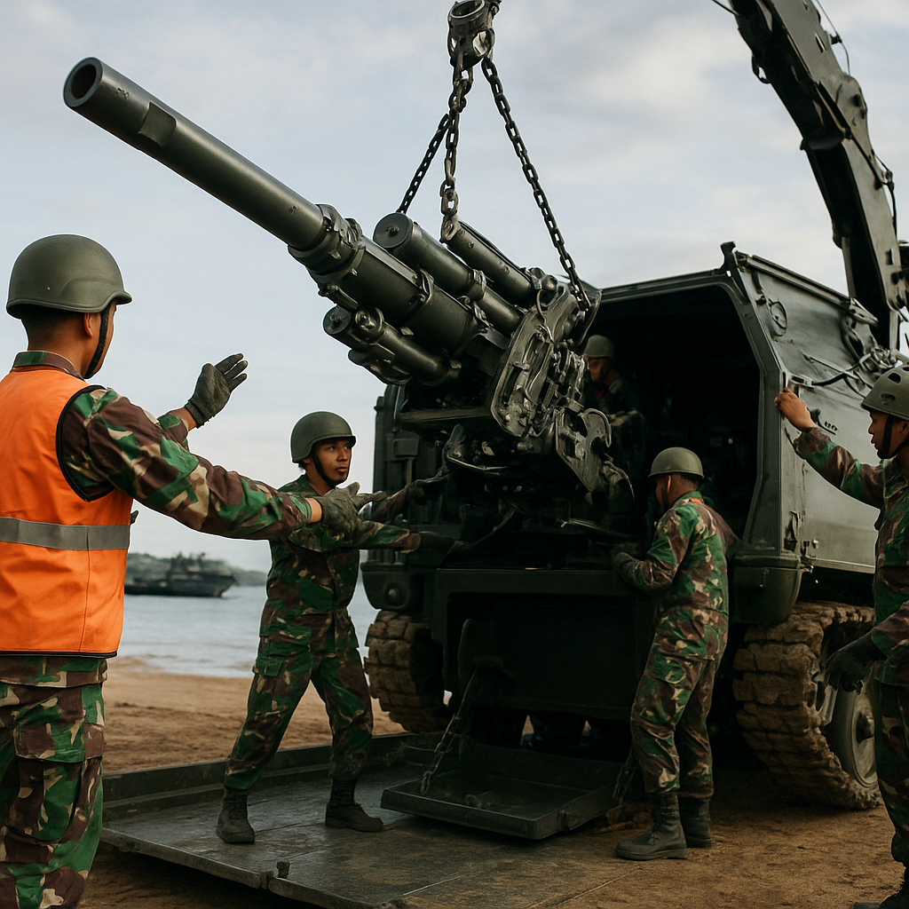 Yonkapa 1 Marinir Laksanakan PMDB Meriam Howitzer pada Ranpur Kapa K-61