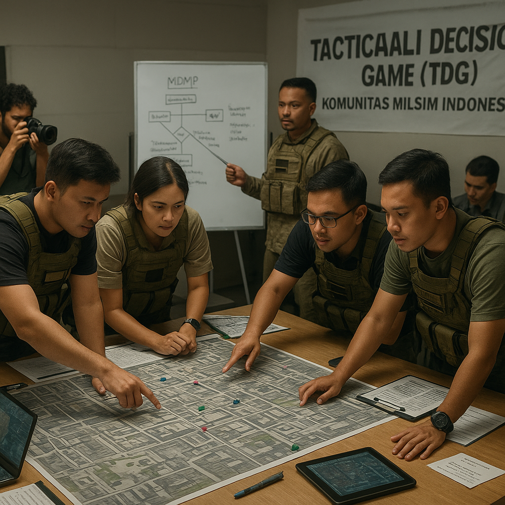 Komunitas Milsim Indonesia Gelar Latihan Tactical Decision Game (TDG) Berbasis Skenario Konflik Modern