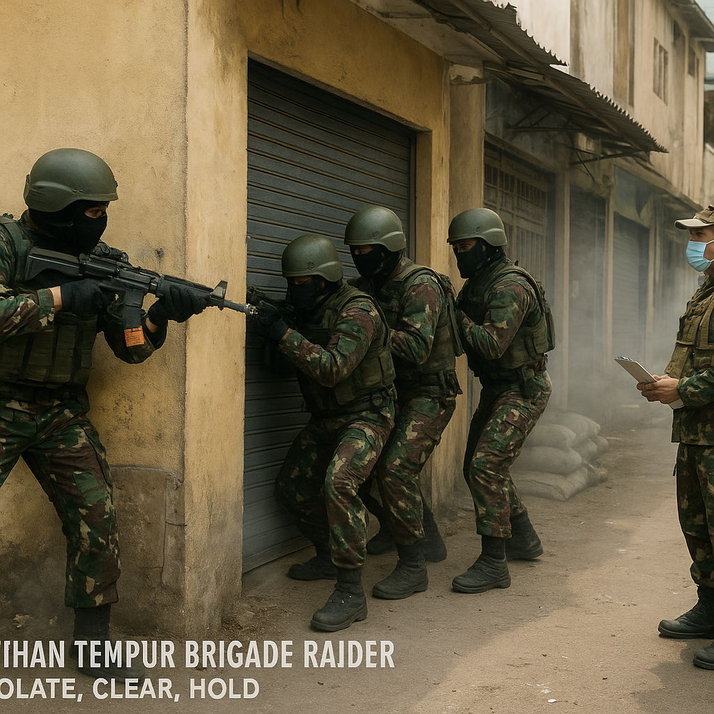 TNI AD Gelar Latihan Tempur Brigade Raider di Medan Perkotaan