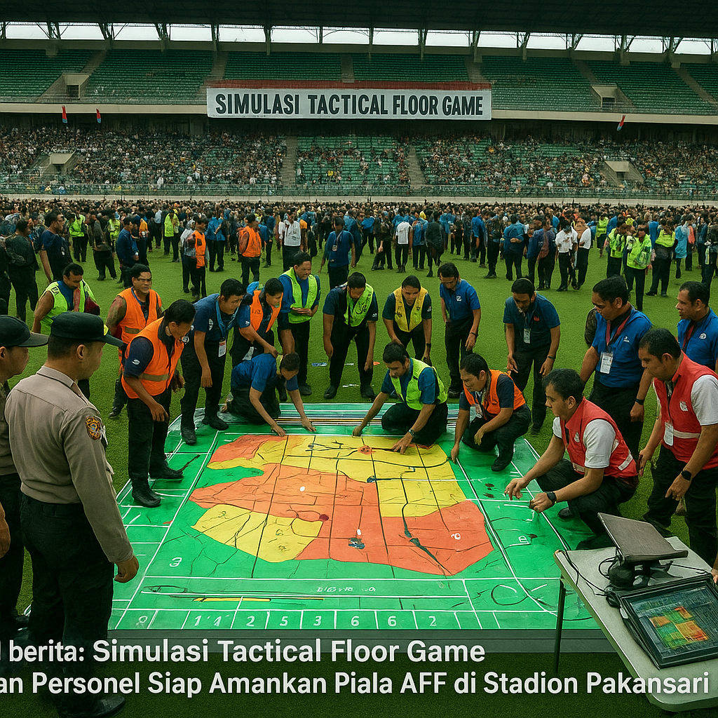 Simulasi Tactical Floor Game, Ribuan Personel Siap Amankan Piala AFF di Stadion Pakansari Bogor