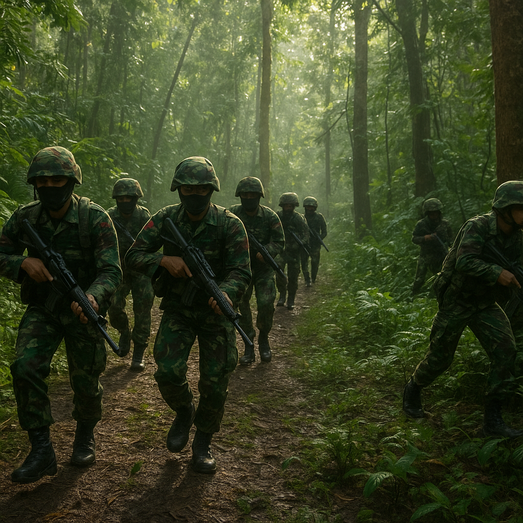 Satgas Tinombala Gelar Latihan Patroli Tempur Hutan di Poso