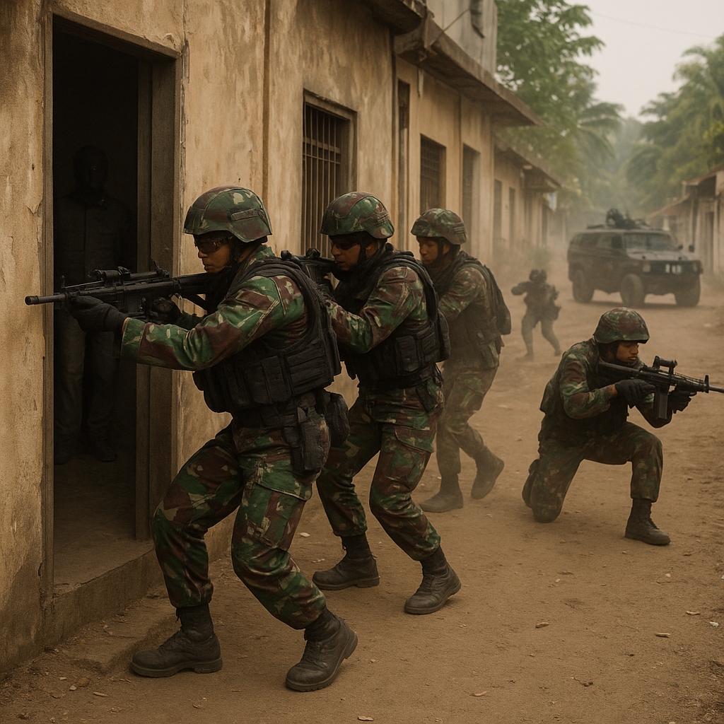 Latihan Tempur Yonif 312/Kala Hitam Fokuskan Urban Warfare dan CQB