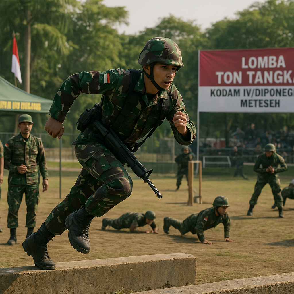 Adu Ketangkasan Prajurit, Kodam IV/Diponegoro Gelar Lomba Ton Tangkas di Meteseh
