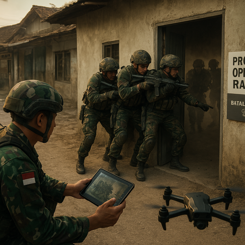 Prosedur Operasi Raider dalam Urban Warfare Simulation di Batujajar