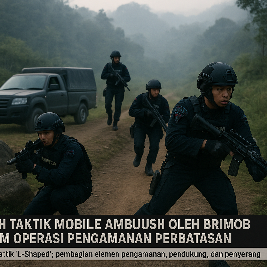 Bedah Taktik Mobile Ambush oleh Brimob dalam Operasi Pengamanan Perbatasan