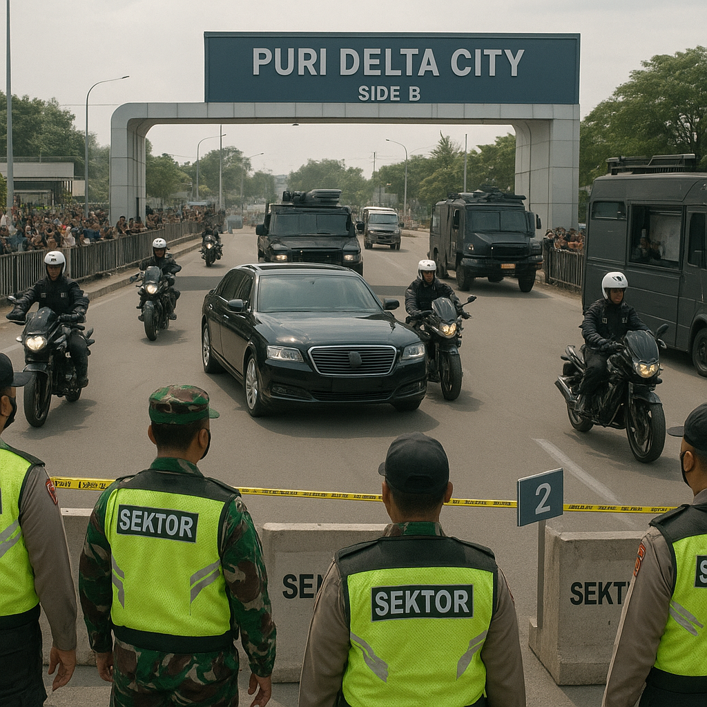 Pengamanan Berlapis di Batang, Kawasan Puri Delta City Side Bersiaga Sambut Orang Nomor Satu di Indonesia