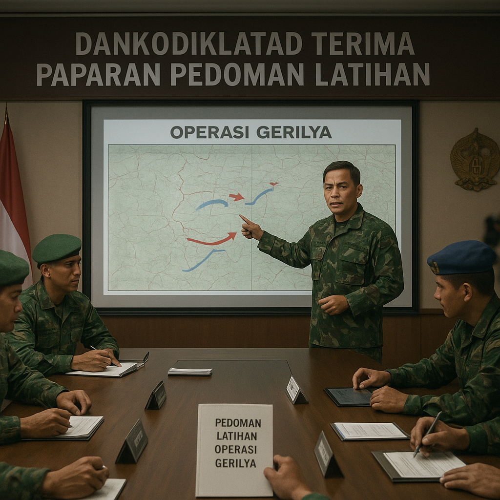 Dankodiklatad Terima Paparan Pedoman Latihan Operasi Gerilya, Perkuat Peran Seluruh Kecabangan