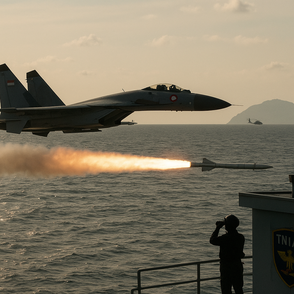 TNI AU Gelar Latihan Penembakan Rudal Jarak Jauh di Natuna
