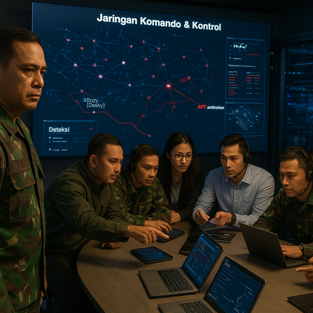 Simulasi Cyber Defense Joint TNI, Skenario Pertahanan Jaringan Komando & Kontrol dari Serangan APT