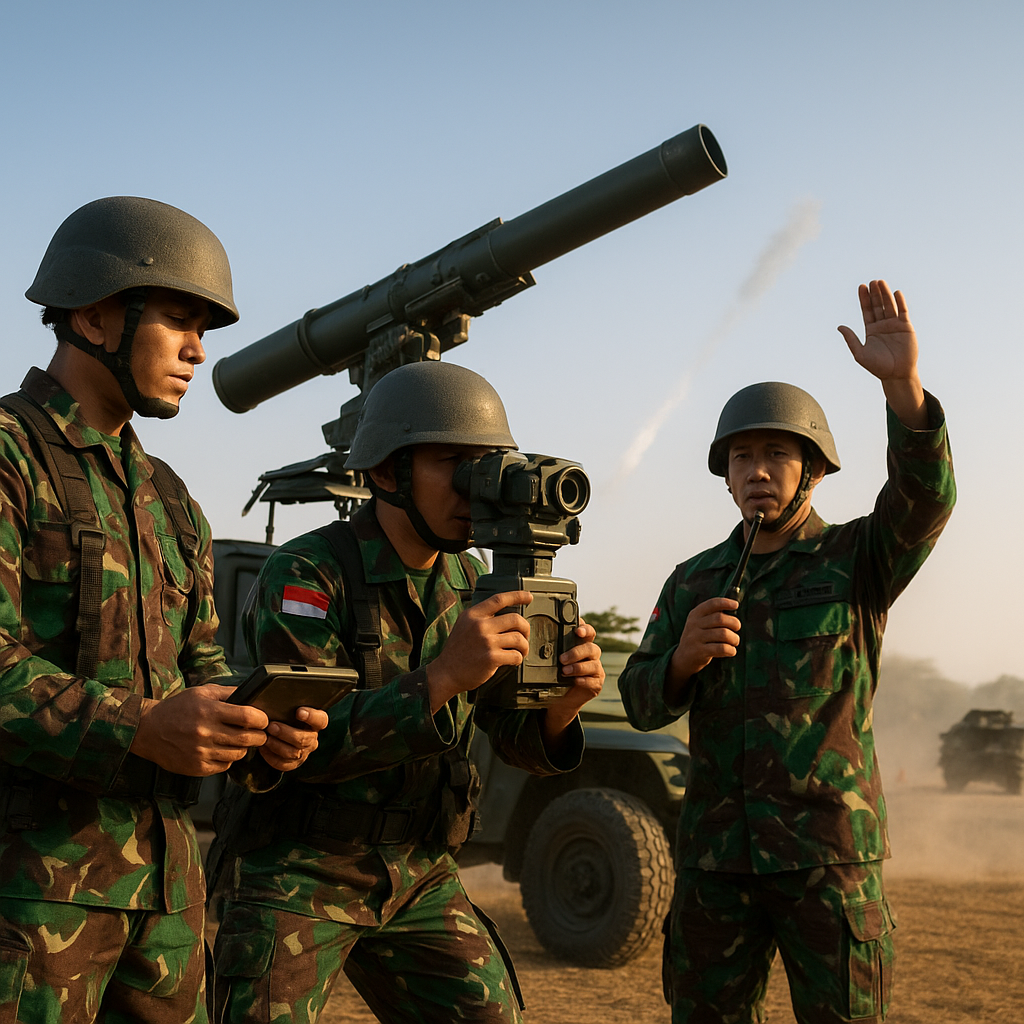 Latihan Tembak Rudal Kendali Darat-ke-Udara RBS-70 oleh Paskhas TNI AU