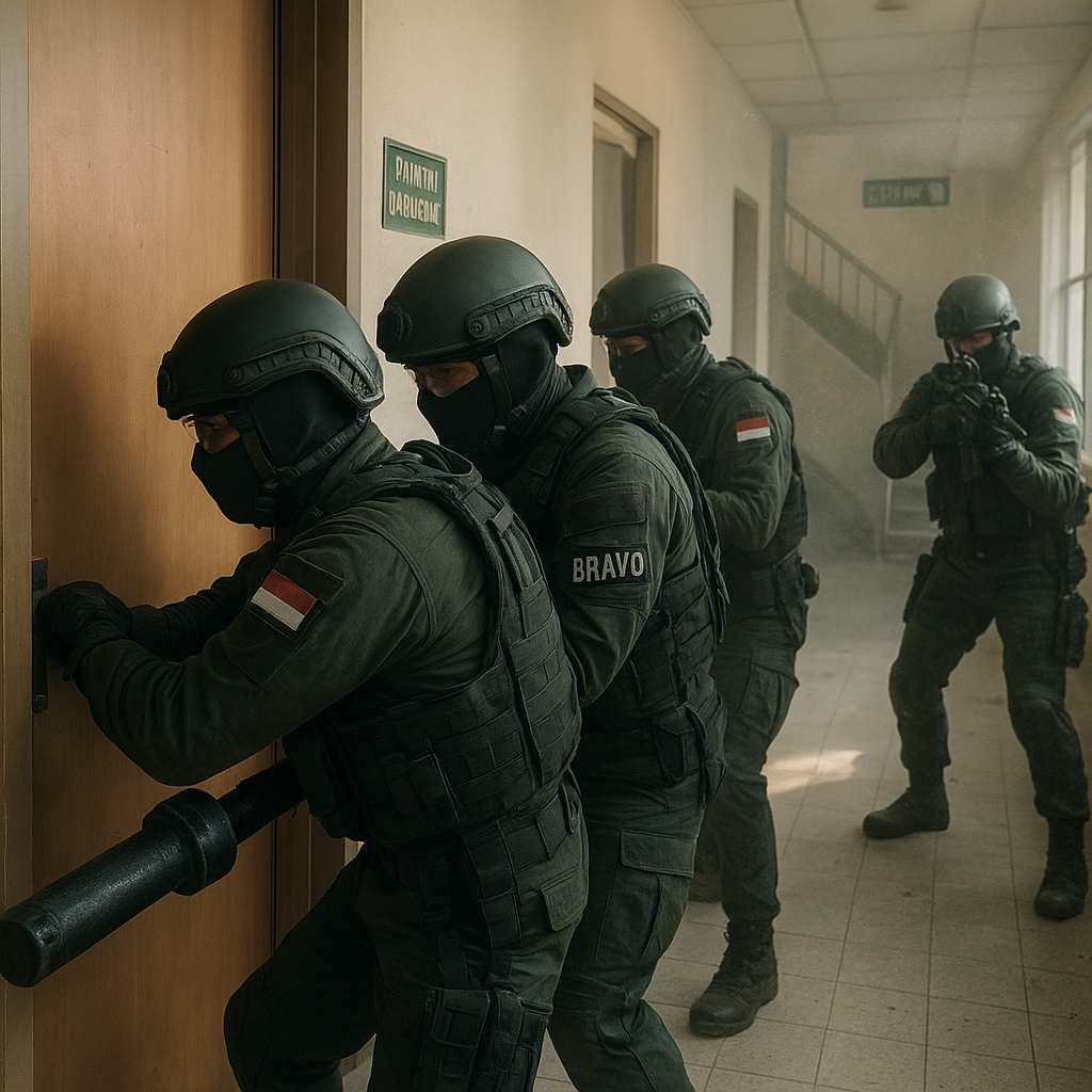 Bedah Taktik Urban Combat: Teknik Clearing Gedung Bertingkat oleh Satuan Bravo Kopassus