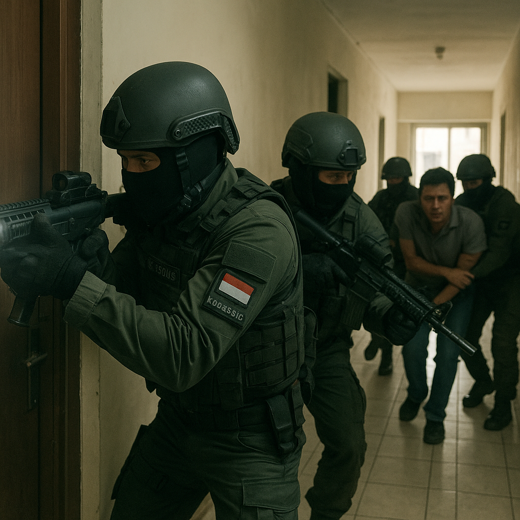 Kopassus Gelar Latihan Counter-Terrorism dengan Metode Close Quarter Battle (CQB) di Urban Setting