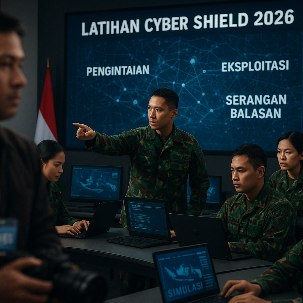 Simulasi Cyber Warfare Pusat Siber TNI dalam Latihan Cyber Shield 2026