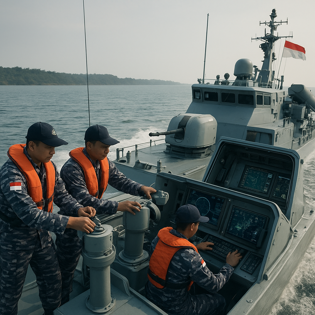 Uji Coba Sistem Senjata Terpadu Kapal Cepat Rudal Baru TNI AL