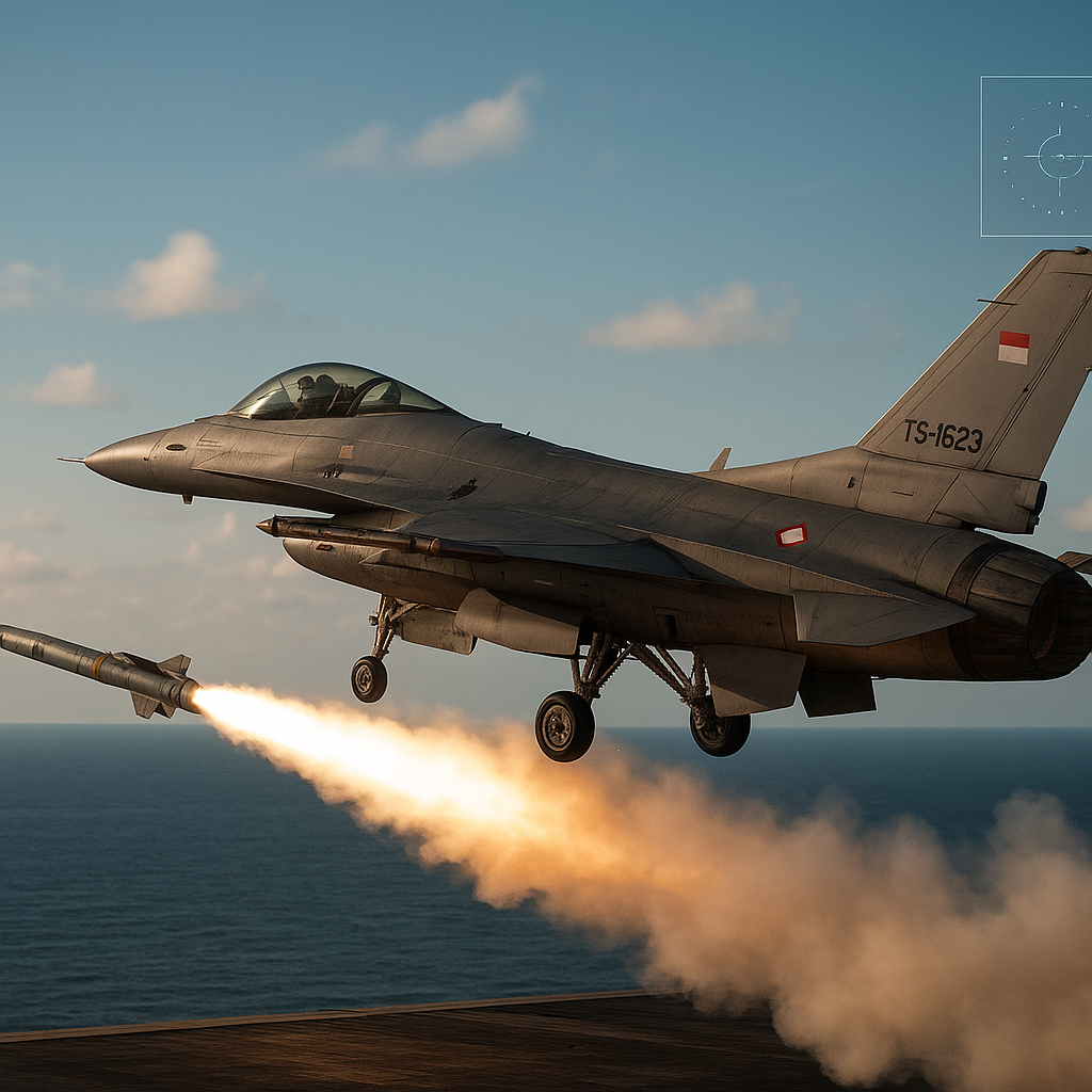 TNI AU Latihan Penembakan Rudal Jarak Jauh dengan Pesawat F-16
