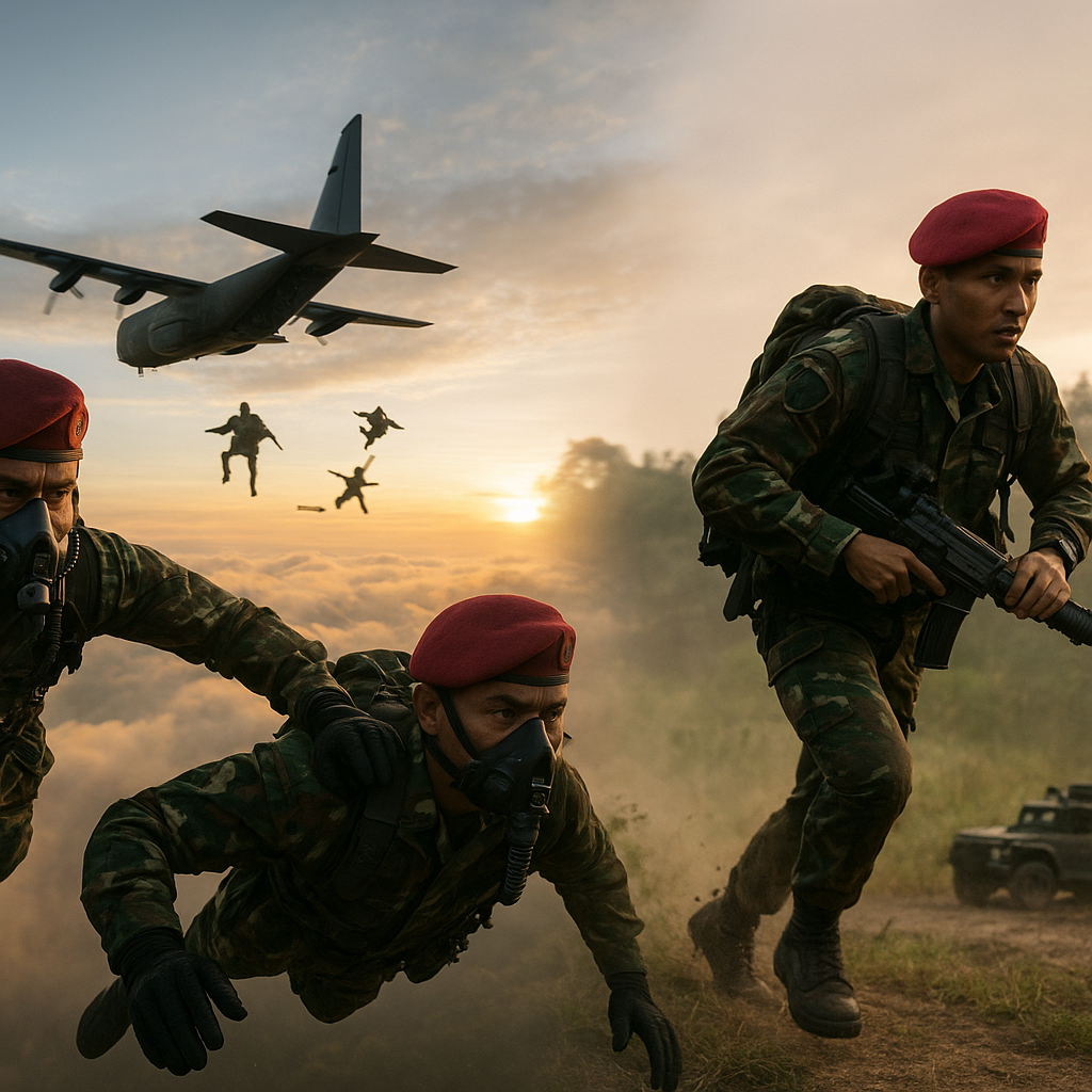 Simulasi Operasi Khusus Kopassus: Infiltrasi HALO dan Exfiltrasi Lulus Darat
