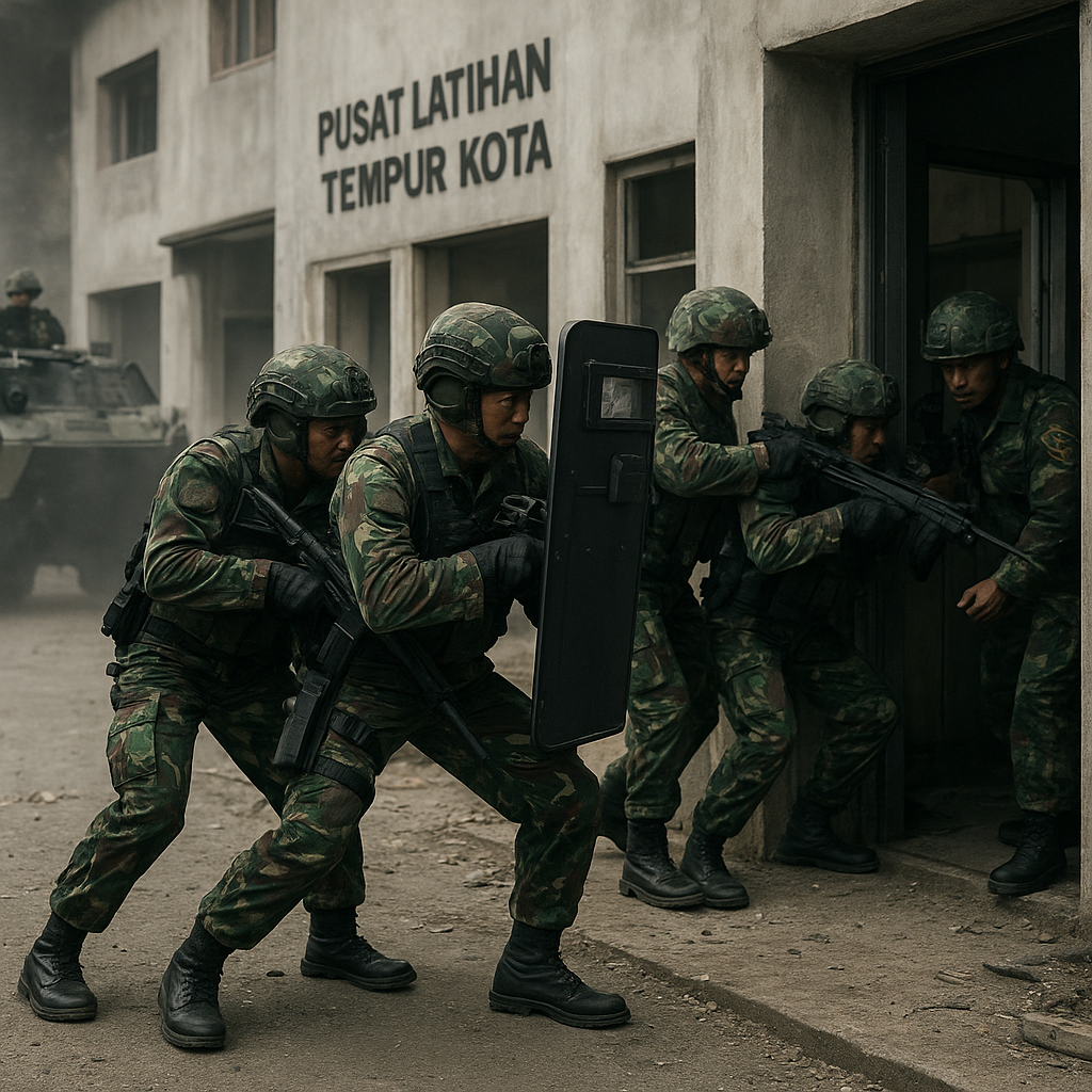 Prajurit Kostrad Latih Kemampuan Urban Warfare di Pusat Latihan Tempur Kota