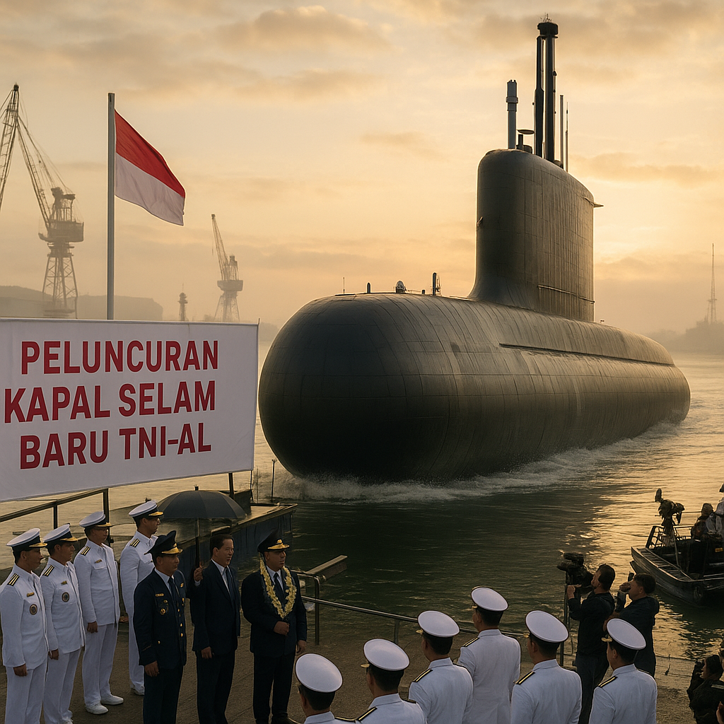 Peluncuran Kapal Selam Baru TNI-AL dengan Teknologi Stealth