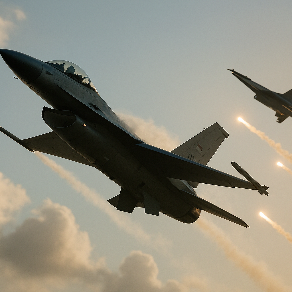 Penerbang TNI AU Latih Maneuver Evasif dan Penembakan Udara-ke-Udara Dalam Latihan Dasar Tempur