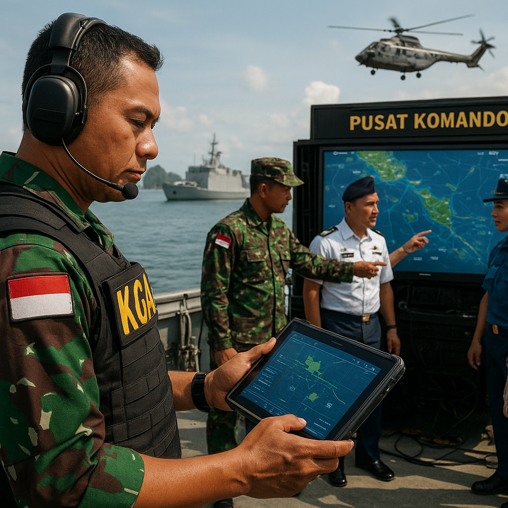 Uji Interoperabilitas: Skema Komando dan Kontrol dalam Latihan Trimatra TNI di Lingga