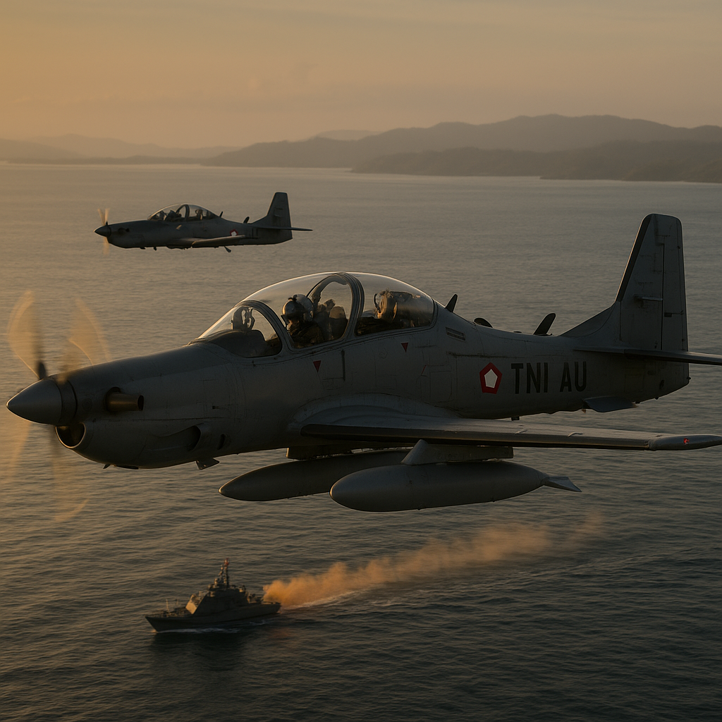 TNI AU Latih Kemampuan Air Interdiction dengan Pesawat Tempur Super Tucano