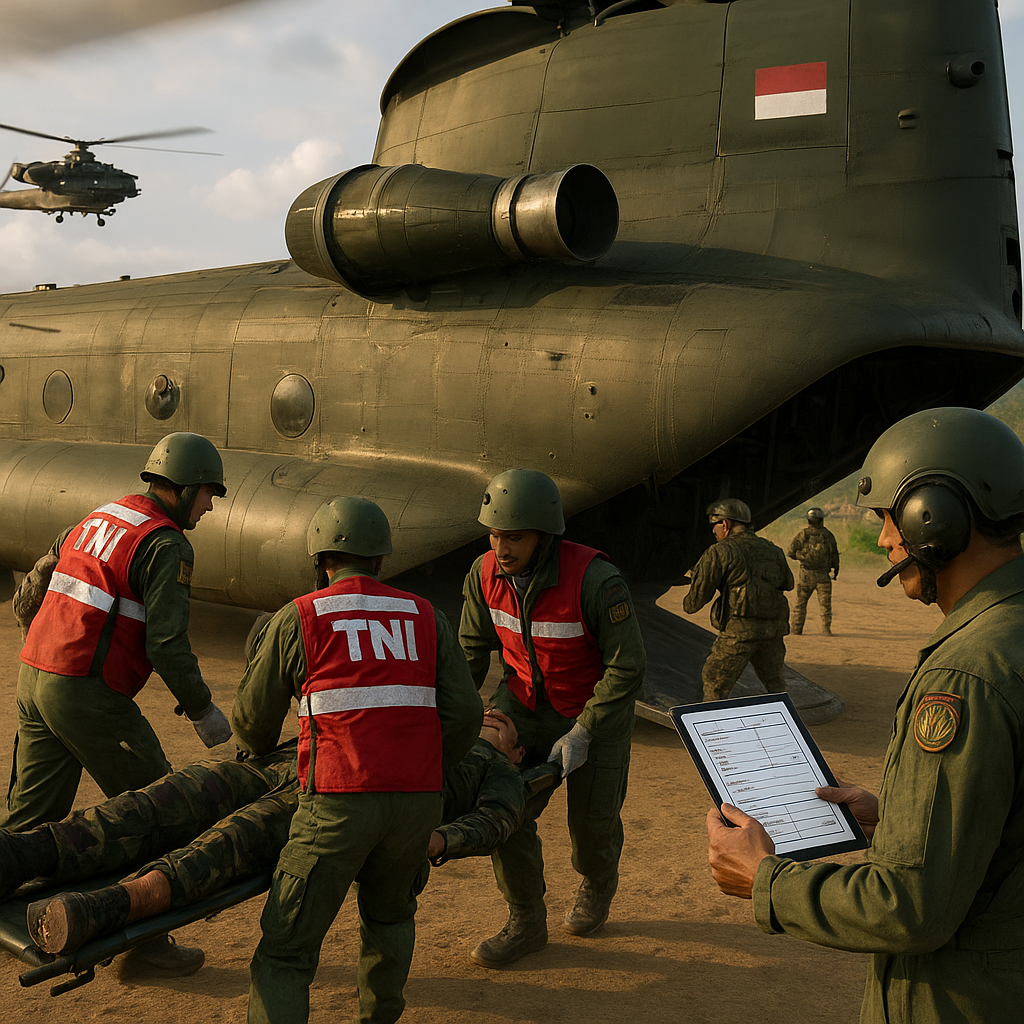 Prosedur Standar Evakuasi Medis Udara (MEDEVAC) TNI dalam Latihan Gabungan