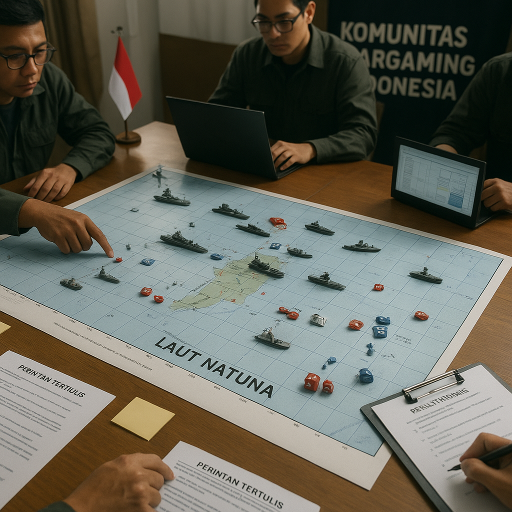 Komunitas Wargaming Indonesia: Analisis Skenario Konflik Laut Natuna melalui Simulasi Tabletop