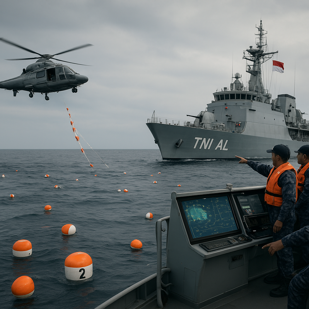 Simulasi Pertahanan Laut: TNI AL Latihan Perang Anti Kapal Selam