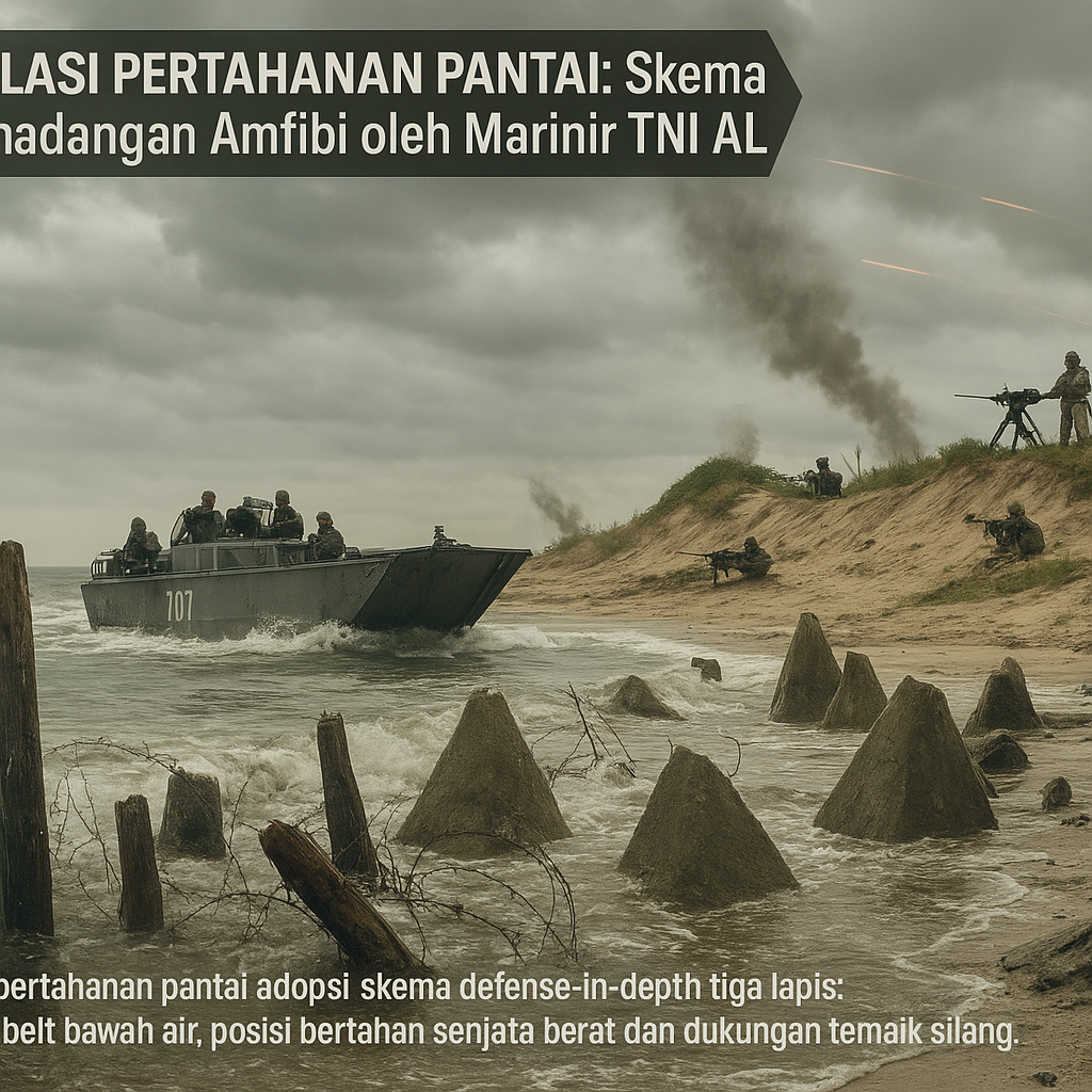 Simulasi Pertahanan Pantai: Skema Penghadangan Amfibi oleh Marinir TNI AL