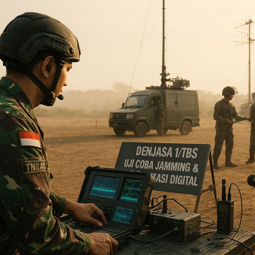 Denjasa 1/TBS TNI AD Uji Coba Sistem Jamming dan Komunikasi Digital Terbaru